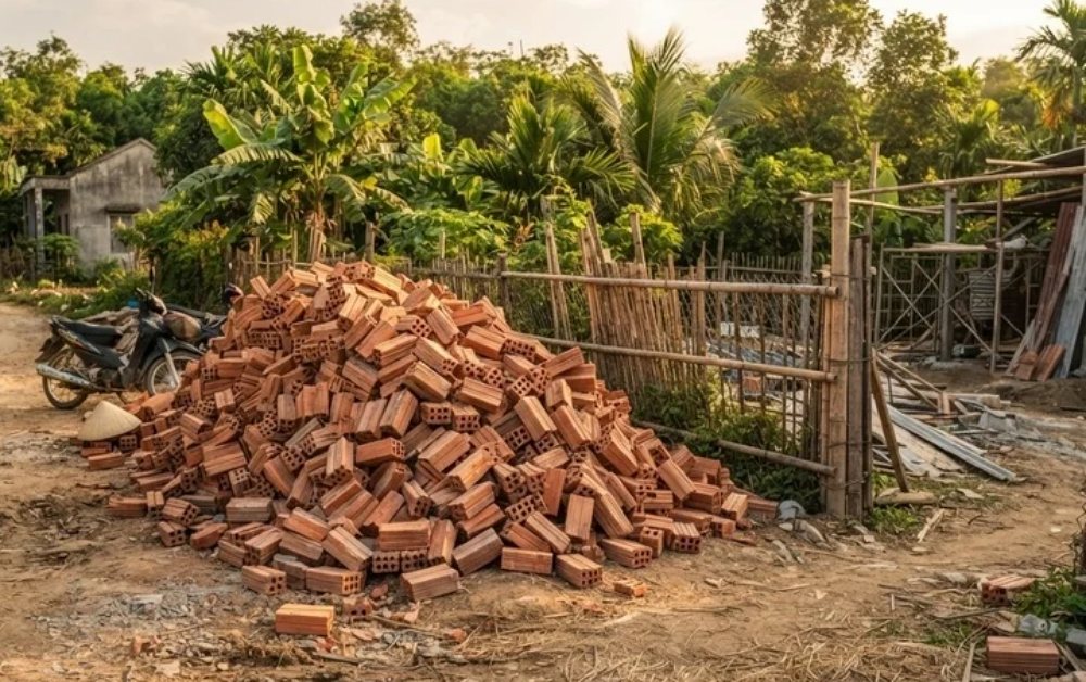 1 thiên gạch ống là bao nhiêu viên? Giá 1 thiên gạch bao nhiêu tiền và xây được bao nhiêu mét vuông tường?