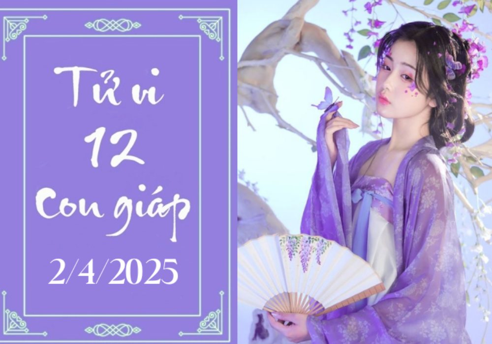 Tử vi 12 con giáp hôm nay 2/4/2025: Thìn may mắn, Dậu khó khăn