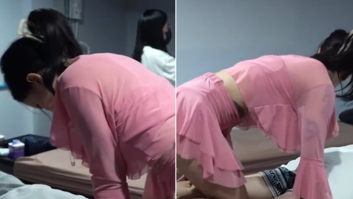 Gái xinh mặc đồ pinky màu hồng khoe body gợi cảm