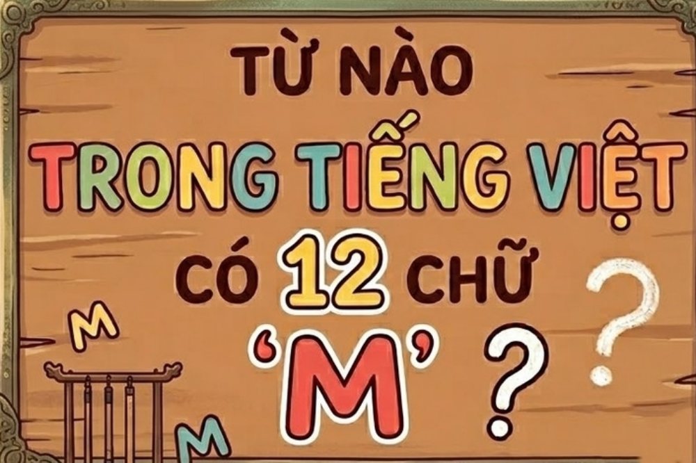 Khó tin: Từ tiếng Việt gồm 12 chữ M, bạn đoán được không?