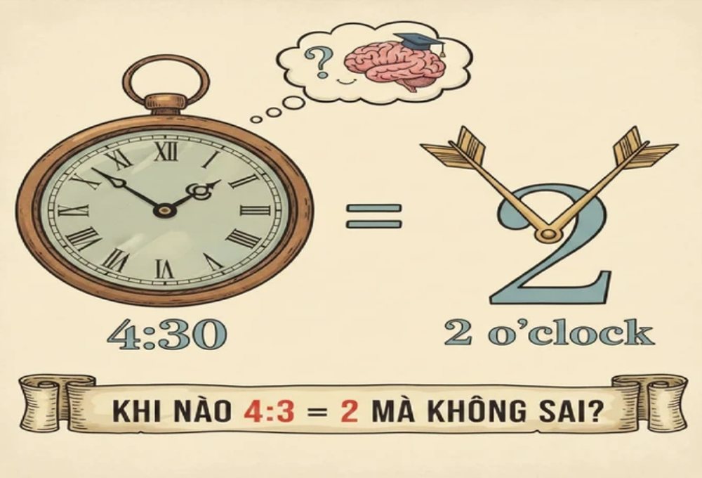 Tưởng vô lý nhưng hợp lý: Khi nào 4 : 3 = 2?