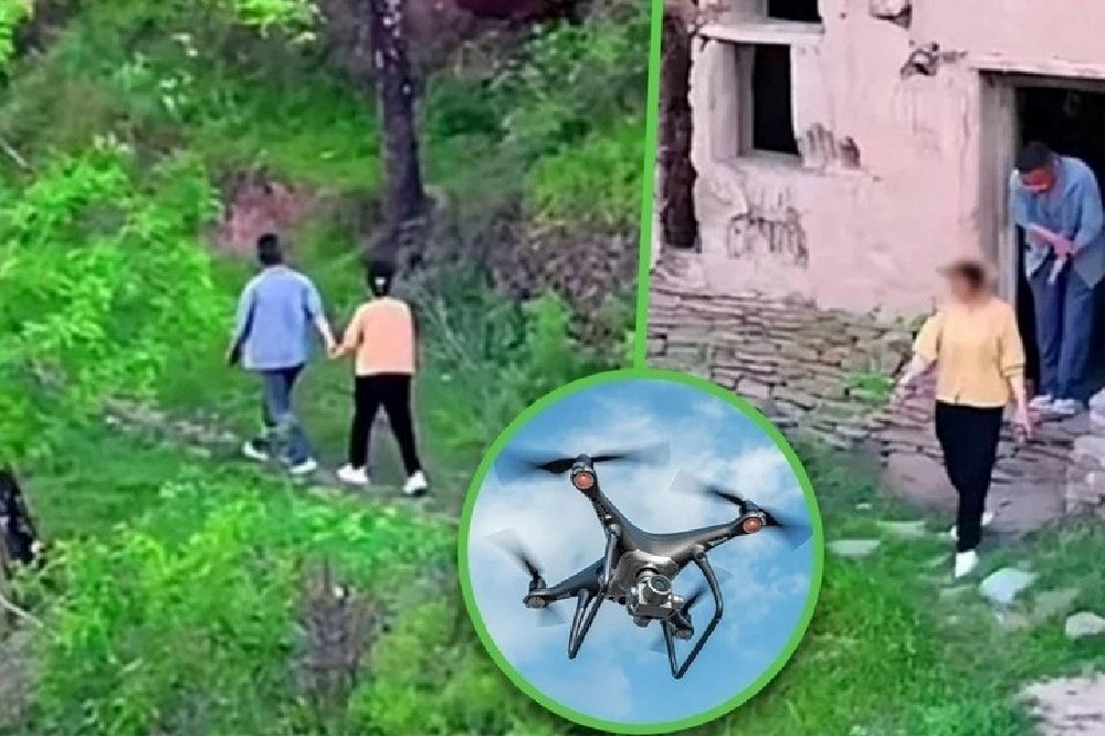 Chồng nghi ngờ vợ ngoại tình, dùng flycam theo dõi và ghi lại bằng chứng “bí mật” ở nơi hẻo lánh