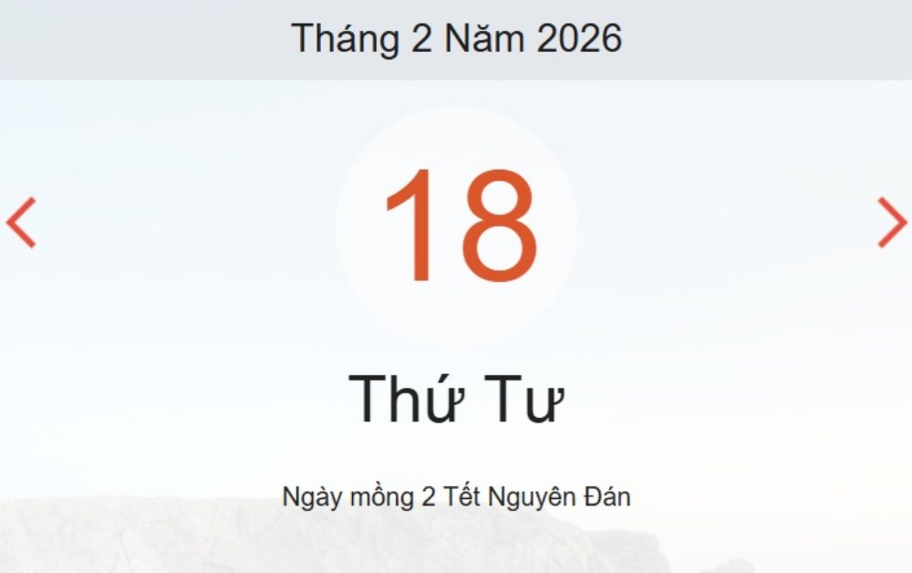 Xem ngay lịch âm dương hôm nay 18/2