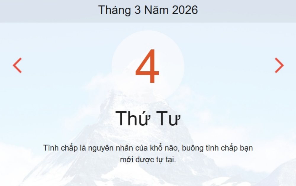 Xem ngay lịch âm dương hôm nay 4/3