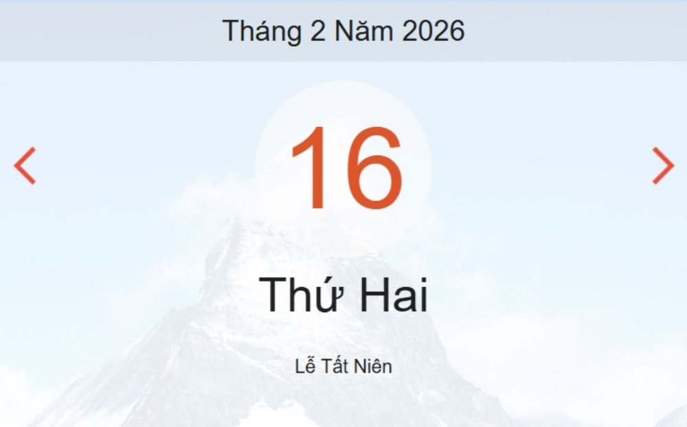 Xem ngay lịch âm dương hôm nay 16/2