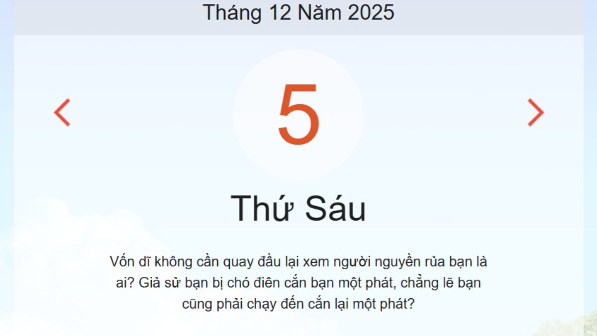 Lịch âm 5/12 – Xem âm lịch ngày 5/12