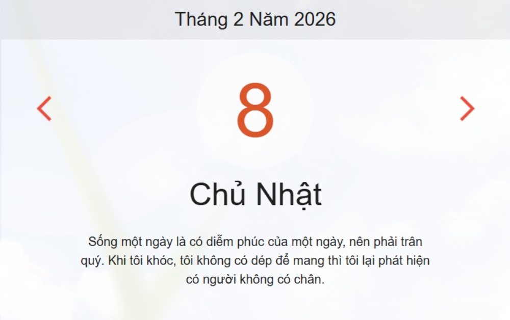 Xem ngay lịch âm dương hôm nay 8/2