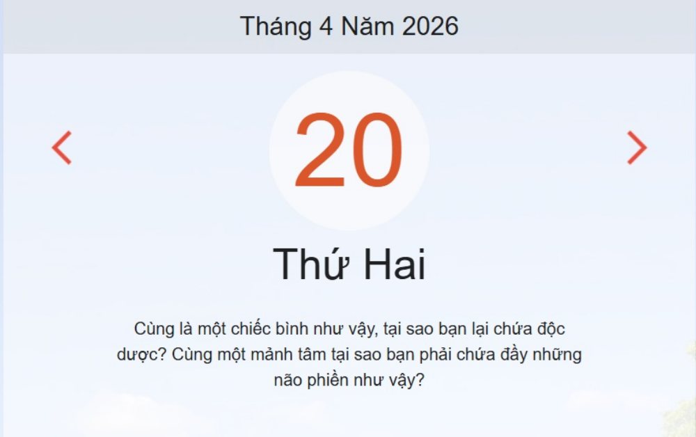 Xem ngay lịch âm dương hôm nay 20/04