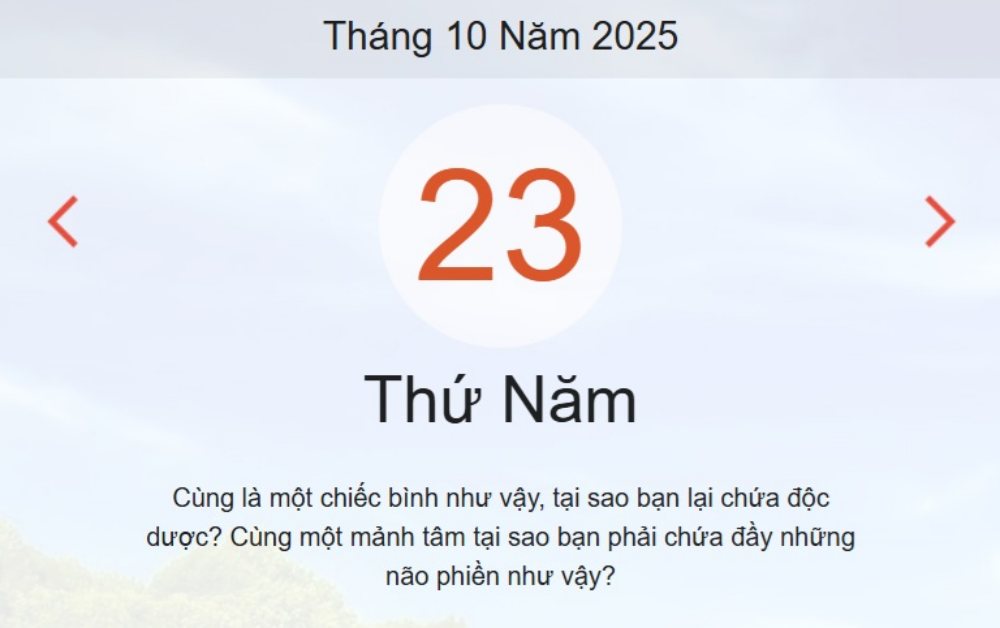 Lịch âm 23/10 - Xem âm lịch hôm nay 23/10 - lịch vạn niên ngày 23/10/2025