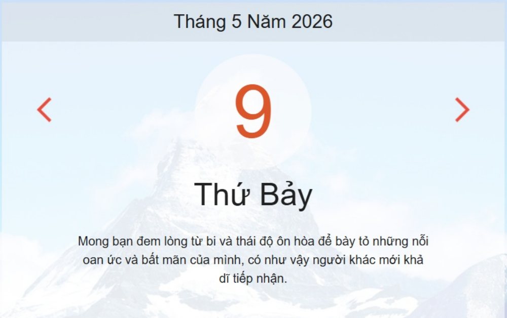 Xem ngay lịch âm dương hôm nay 09/05