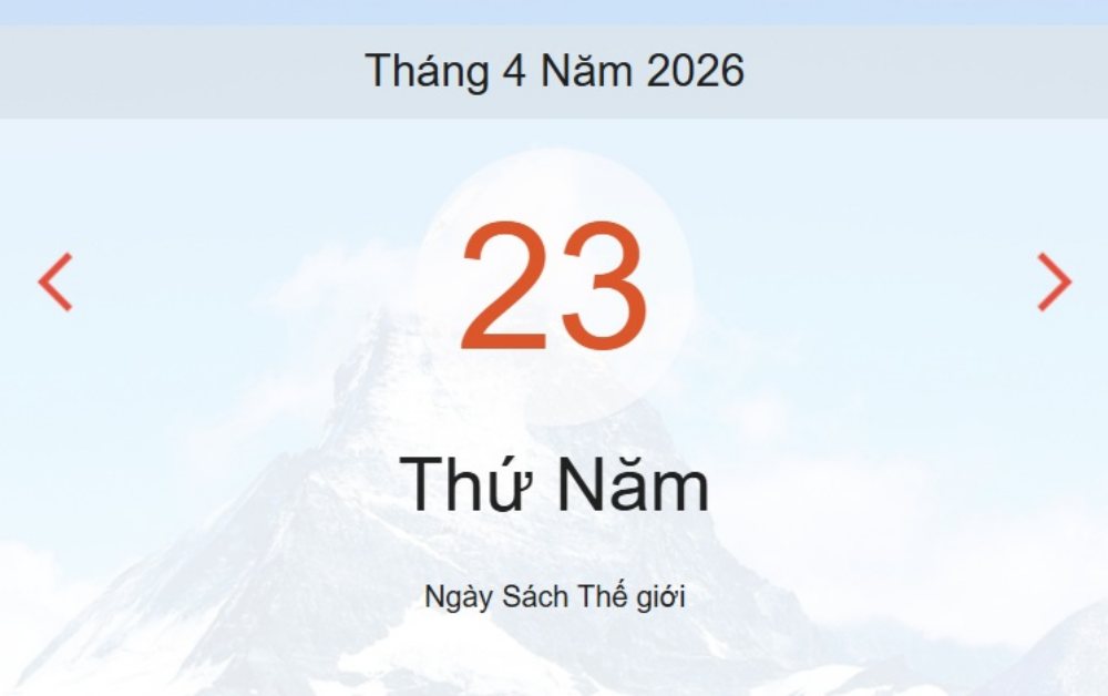 Xem ngay lịch âm dương hôm nay 23/04