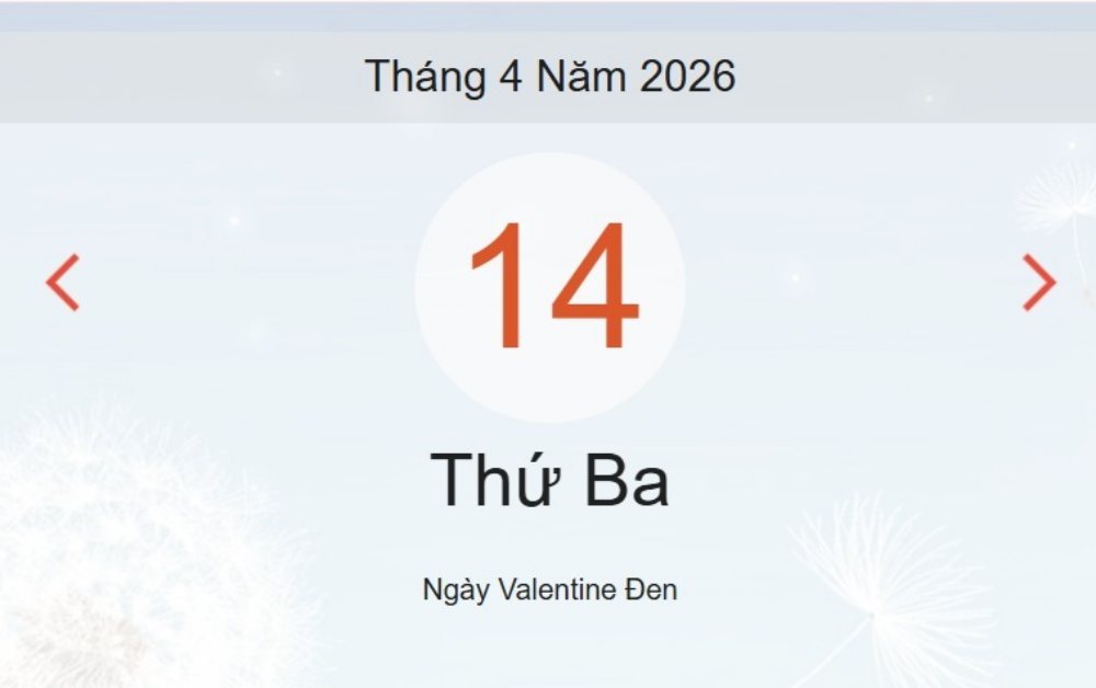 Xem ngay lịch âm dương hôm nay 14/04