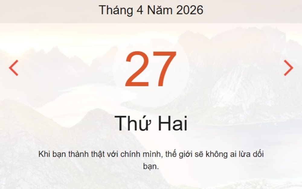 Xem ngay lịch âm dương hôm nay 27/04