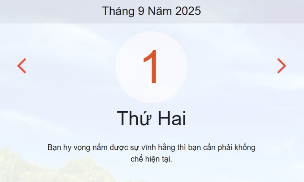 Âm lịch 1/9 – Xem lịch âm hôm nay 1/9 chính xác nhất - lịch vạn niên ngày 1/9/2025