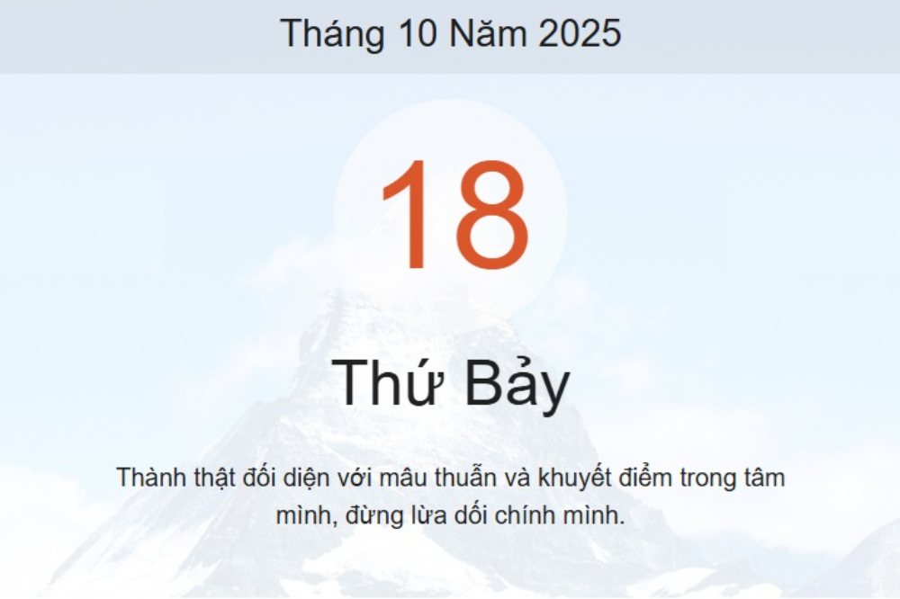 Lịch âm 18/10 - Xem âm lịch hôm nay 18/10 - lịch vạn niên ngày 18/10/2025