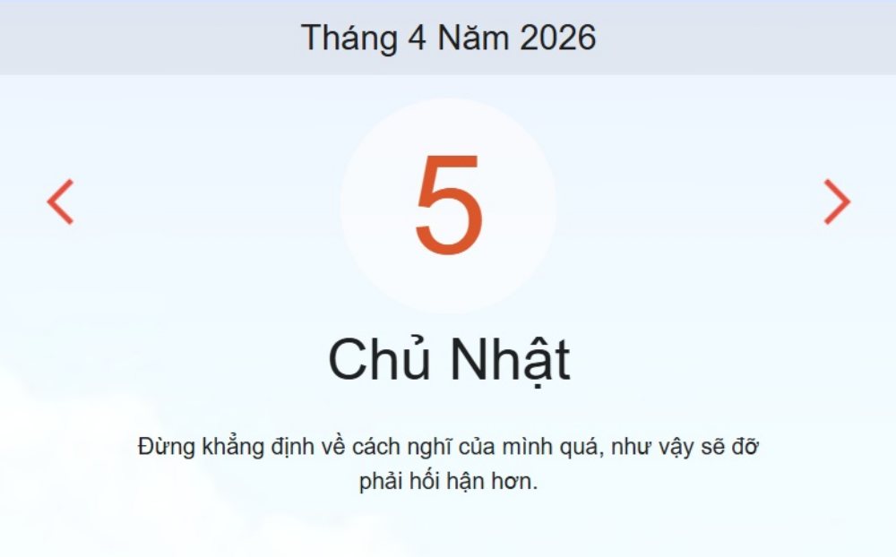 Xem ngay lịch âm dương hôm nay 5/4