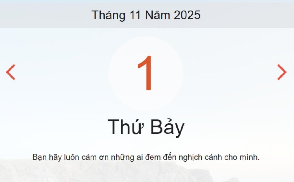 Lịch âm 1/11 - Xem âm lịch hôm nay 1/1 - lịch vạn niên ngày 1/11/2025