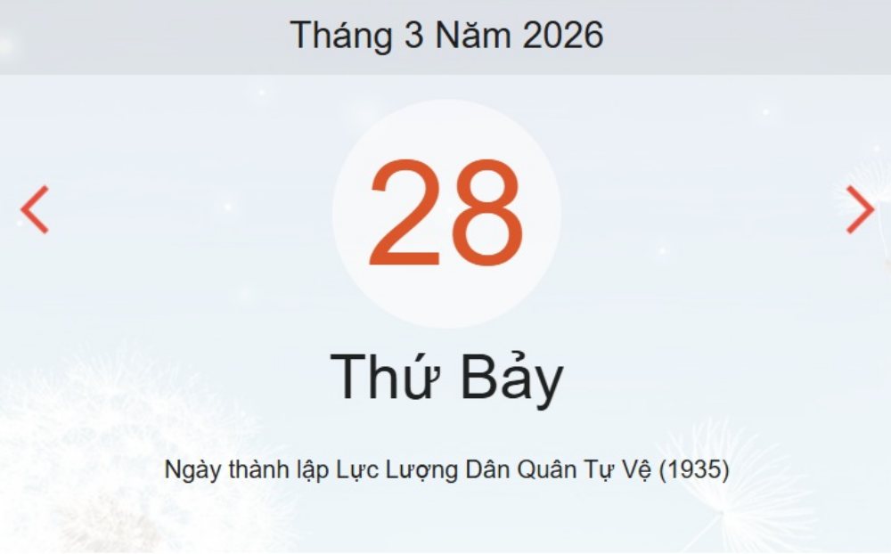 Xem ngay lịch âm dương hôm nay 28/3