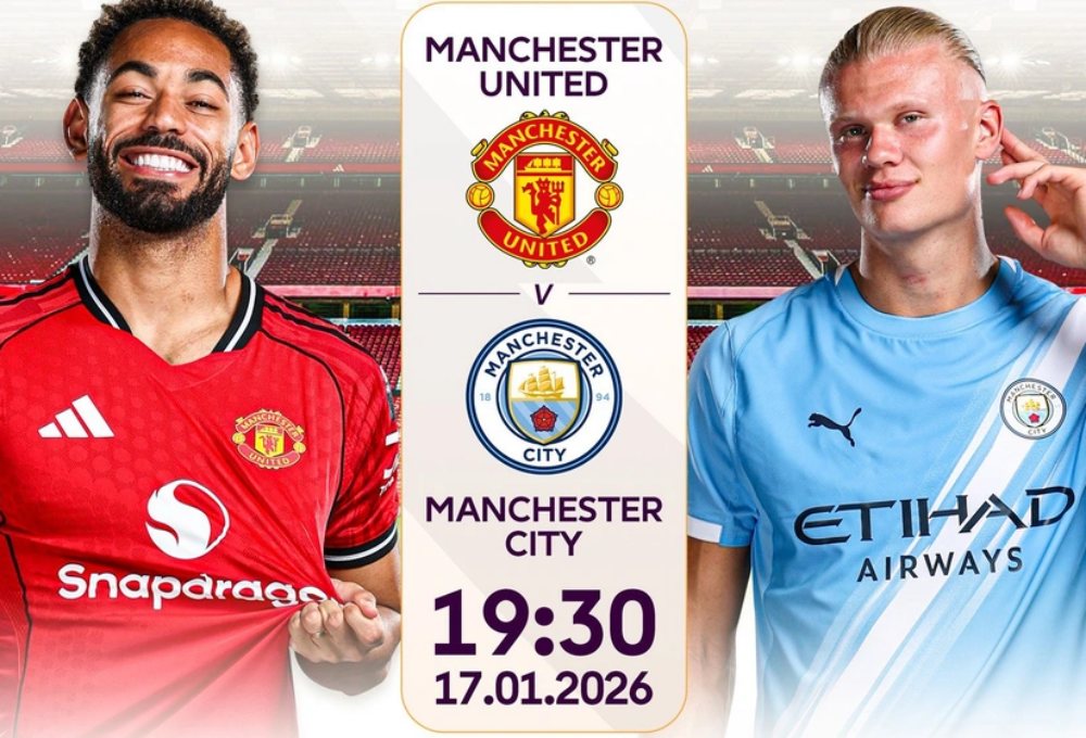 Link xem trực tiếp bóng đá MU vs Man City 19h30 hôm nay, Premier League vòng 22