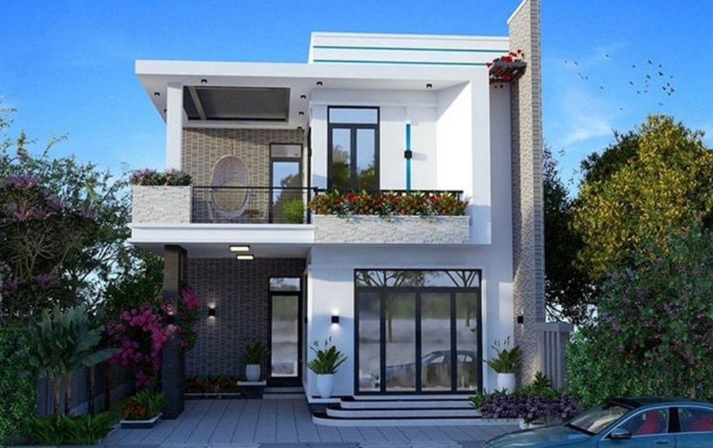 Gợi ý những mẫu nhà chữ L 2 tầng 600 triệu