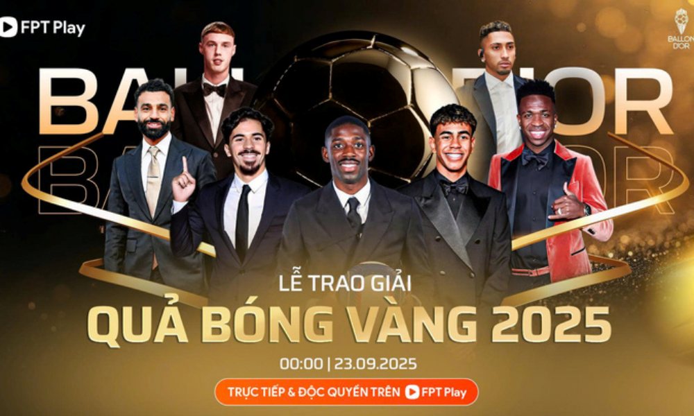 Xem TRỰC TIẾP Quả bóng vàng 2025 mấy giờ, chiếu kênh nào, ai đoạt giải?