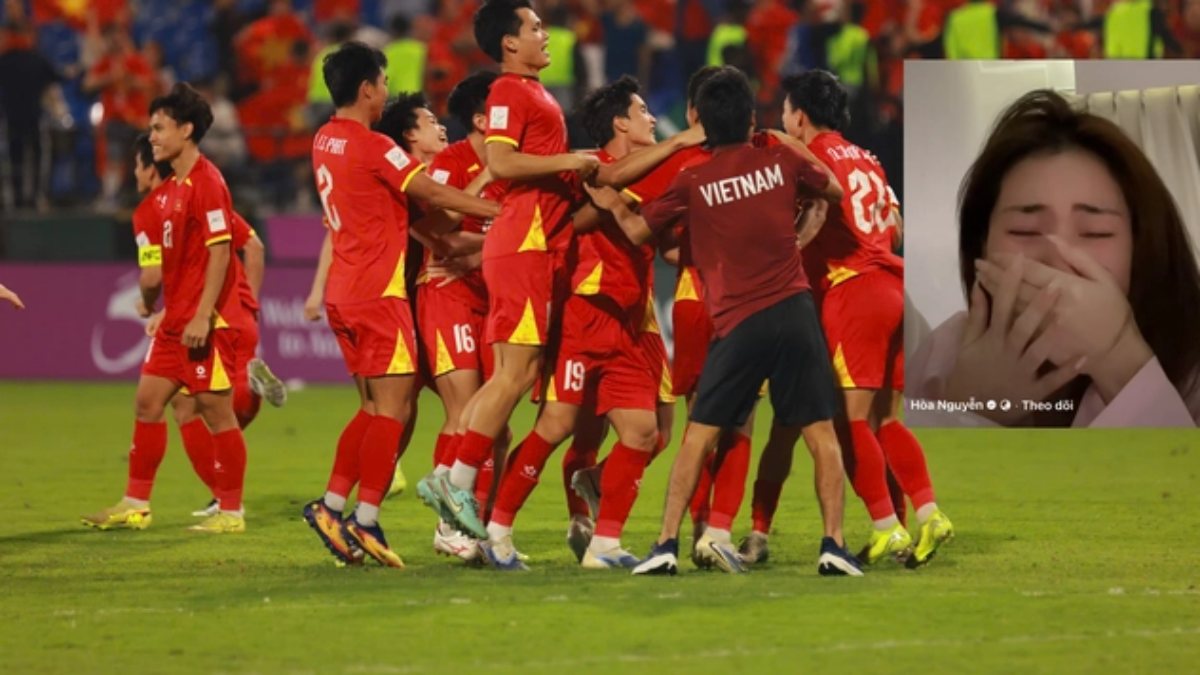 Hòa Minzy bật khóc vì U23 Việt Nam: 