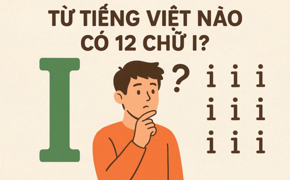 Từ Tiếng Việt nào có 12 chữ i?