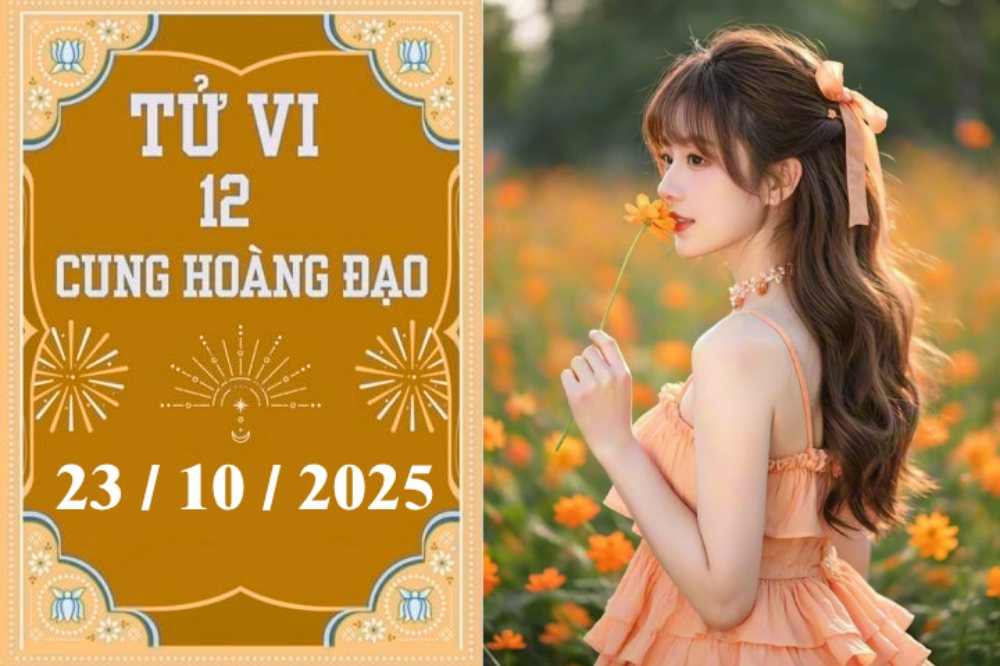 Tử vi ngày 23/10/2025 của 12 cung hoàng đạo: Nhân Mã muộn phiền, Bảo Bình gặp thử thách