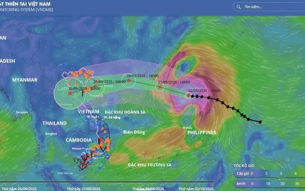 Tin bão gần biển Đông (siêu bão RAGASA) tối nay 22/9