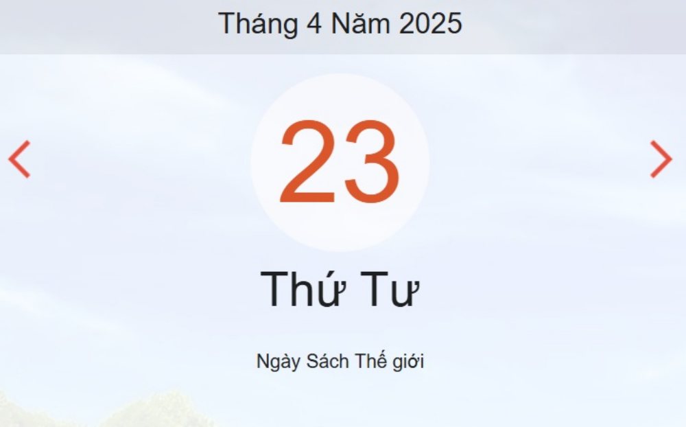 Lịch âm 23/4 - Âm lịch hôm nay 23/4 chính xác - lịch vạn niên ngày 23/4/2025