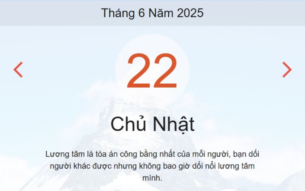 Lịch âm 22/6 - Âm lịch hôm nay 22/6 - lịch vạn niên ngày 22/6/2025