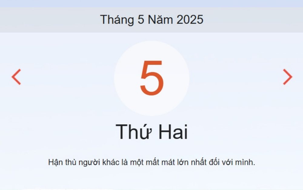 Lịch âm 5/5 - Âm lịch hôm nay 5/5 - lịch vạn niên ngày 5/5/2025