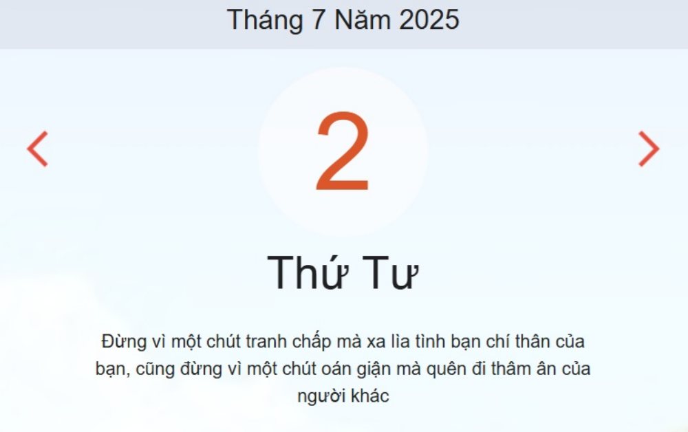 Lịch âm 2/7 - Âm lịch hôm nay 2/7 - lịch vạn niên ngày 2/7/2025
