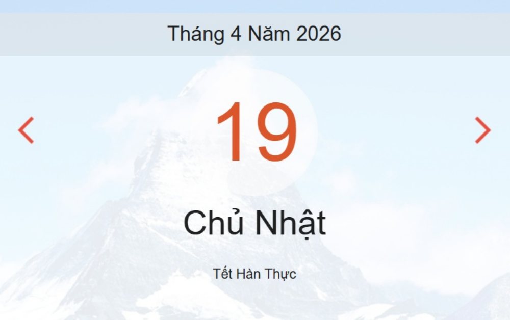Xem ngay lịch âm dương hôm nay 19/04