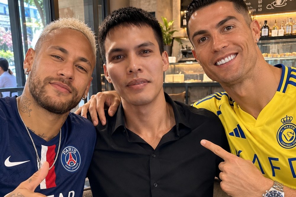 Prompt tạo ảnh cùng Neymar và Ronaldo bằng Gemini