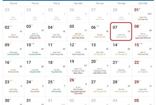 Lịch âm 7/3 – Âm lịch hôm nay thứ Bảy ngày 7/3/2026 chính xác nhất, lịch vạn niên ngày 7/3/2026