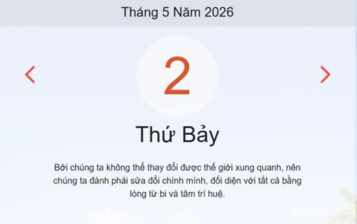 Xem ngay lịch âm dương hôm nay 02/05