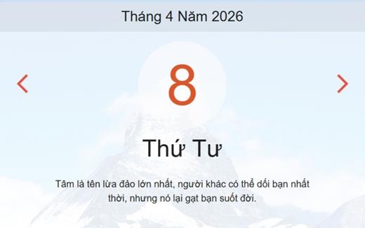 Xem ngay lịch âm dương hôm nay 8/4