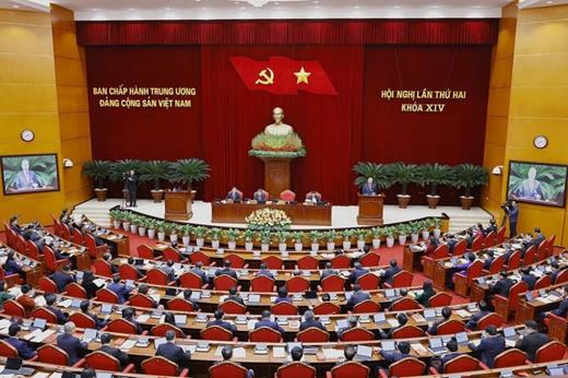 Thông cáo báo chí ngày làm việc thứ nhất Hội nghị Trung ương 2 khoá XIV