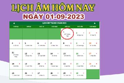 Lịch âm 1/9 – Âm lịch hôm nay ngày 1/9/2023 nhanh và chính xác