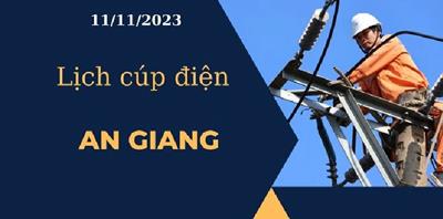Lịch cúp điện hôm nay tại An Giang ngày 11/11/2023