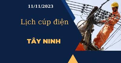 Lịch cúp điện hôm nay ngày 11/11/2023 tại Tây Ninh