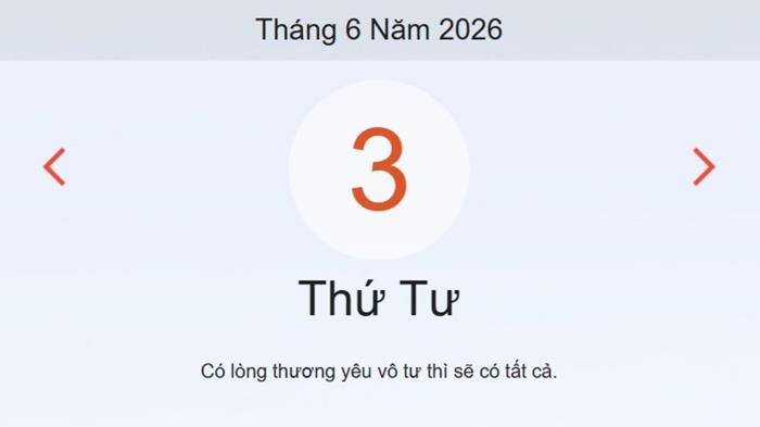 Xem ngay lịch âm dương hôm nay 03/06