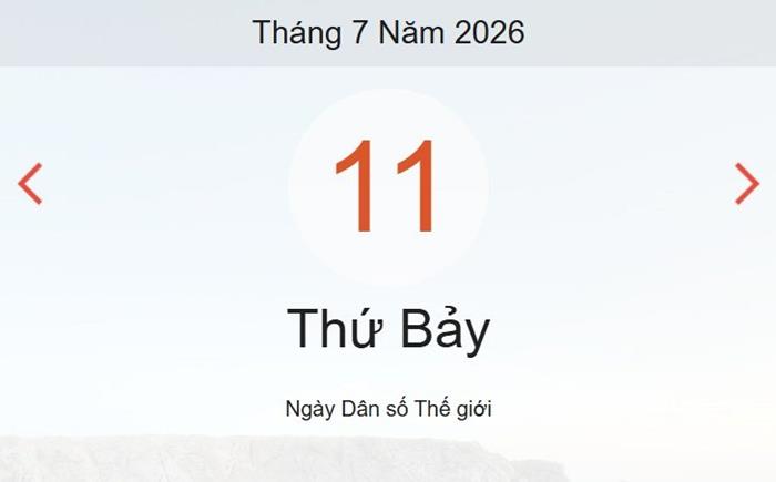 Xem ngay lịch âm dương hôm nay 11/7