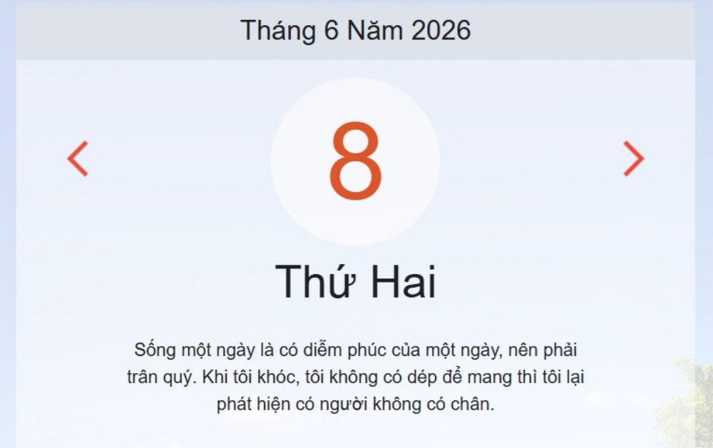 Xem lịch âm dương hôm nay 08-06