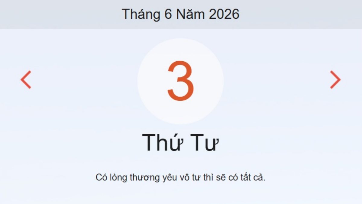 Xem ngay lịch âm dương hôm nay 03/06