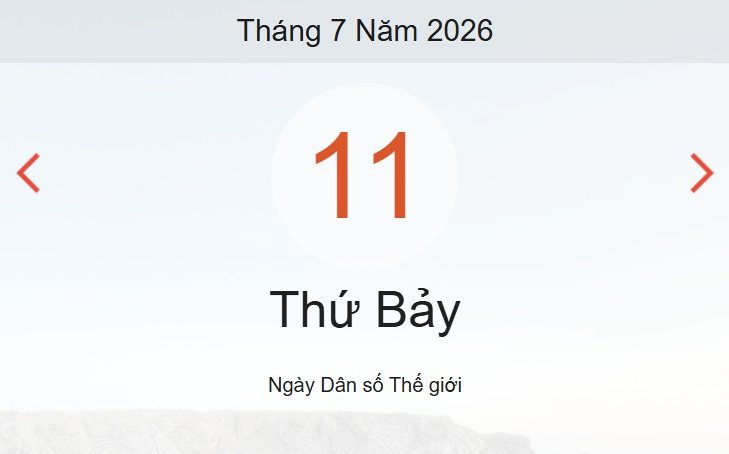 Xem ngay lịch âm dương hôm nay 11/7