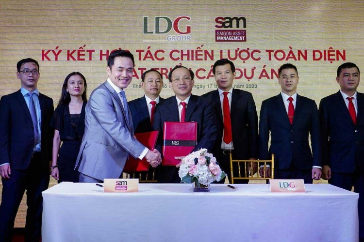 Lễ ký kết hợp tác giữa LDG Group với quỹ đầu tư S.A.M