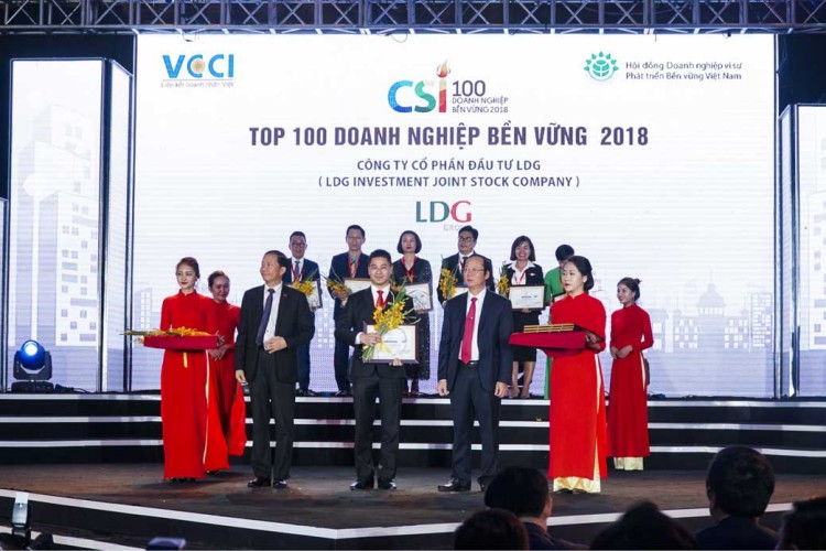 Năm 2018, LDG Group đạt Top 100 danh nghiệp phát triển bền vững 