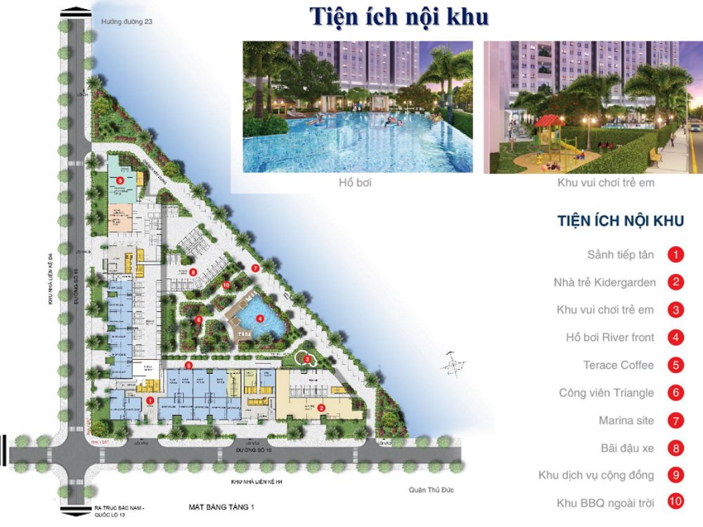 Thiết kế nội khu nổi bật tại dư án căn hộ Marina Tower